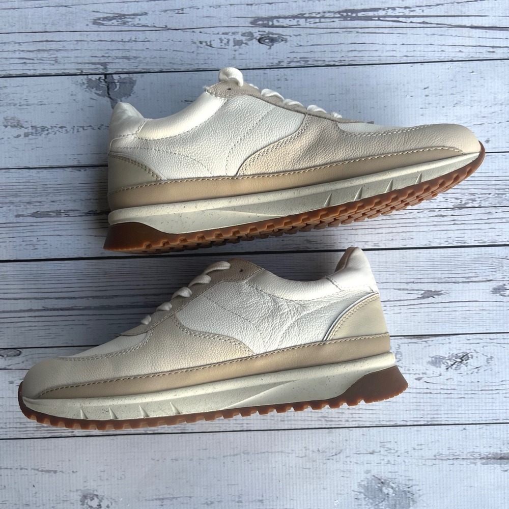 Madewell MWL Unisex Sneakers Beige Cream Leather Womens 10 Mens 8.5 Preppy